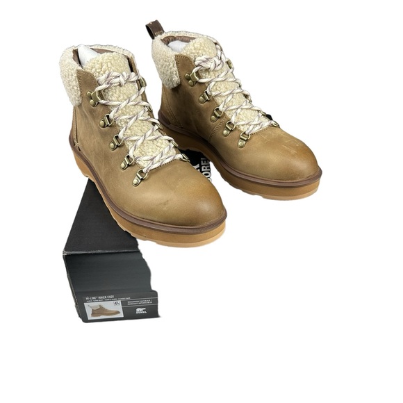 Sorel Hi-Line Hiker Cozy Waterproof Boots Women’s Size 11 US Tawney Buff Umber - Picture 3 of 7